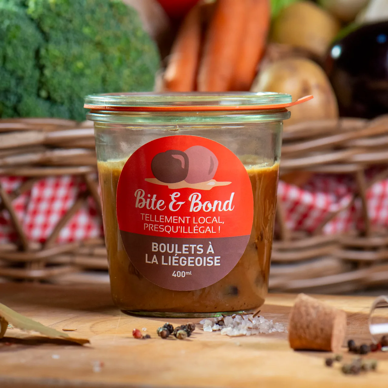 Le véritable bocal de boulets à la liégeoise Bite & Bond, 400 ml